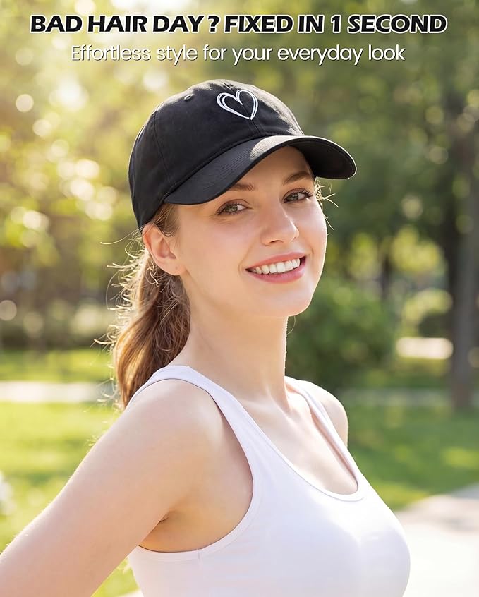 American Trends Womens Baseball Caps Cute Heart Dad Hat, Adjustable Cotton Unisex Cap for Workout, Golf & Everyday Wear