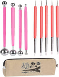 4PCS Double-Ended Metal Ceramic Clay Ball Stylus Dotting Tools and 5PCS 2 Way by Ecjiuyi