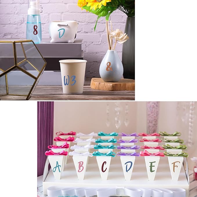 Outus 576 Pieces 8 Sheets Letters Stickers Self Adhesive Vinyl Letter Alphabet - Image 4