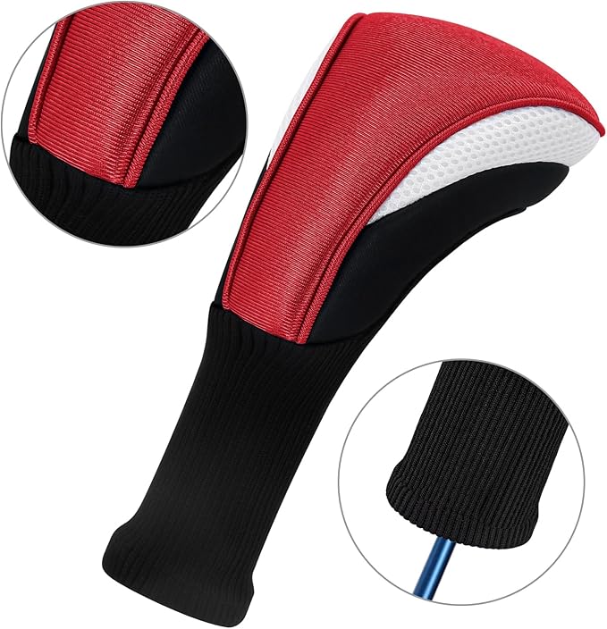 Wood Headcover Golf Club Covers Driver Headcovers Nylon Head Covers Designed to Fit All Woods - 3/4/5/6 Pack/Set Golf Accessories Suitable for Men and Women