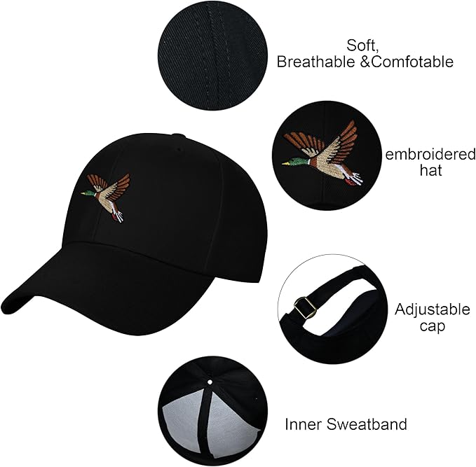 Embroidered Baseball Cap for Women Men Adjustable Baseball Hat Black Baseball Cap Trucker Hat