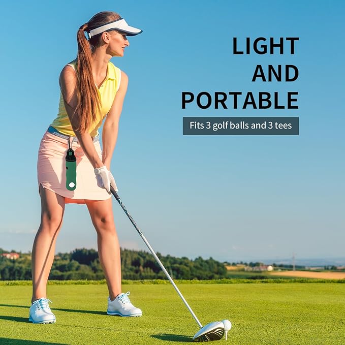 27 Pcs Golf Ball Carry Bag with Hook Accessories Portable Neoprene Pouch Tee Holder for Women Men Gifts