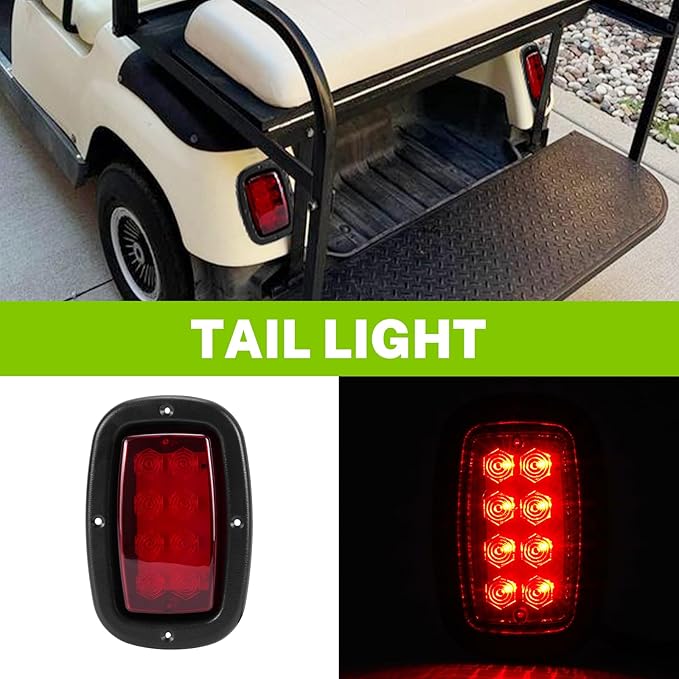 LED Headlights and Tail Lights Kit Compatible Yamaha G14, G16, G19, G22 Golf Cart Models