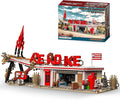 Rocket Gas Station Building Blocks Set, MOC Rocket Architecture Toy Model Kit by TOYPLAYER