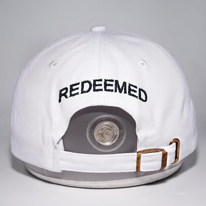 Christian Redeemed Cross Nails Hats for Men Women, Vintage Adjustable Cotton Embroidered Front & Back Baseball Cap