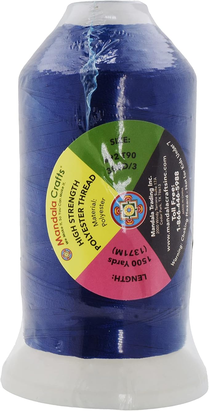 Mandala Crafts Royal Blue Heavy Duty Thread - Image 3