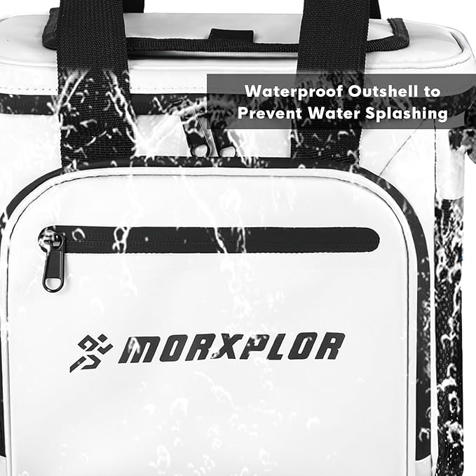 MORXPLOR Golf Cart Cooler with Magnetic Lid 12-Can Insulated Soft Cooler Bag Collapsible for Golf Cart,Golf Accessories,Lunch Camping Cooler Insulated Lunch Bag with Adjustable Shoulder Strap
