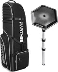 Partage Golf-Reisetasche mit Rollen, Golf-Reisetasche fr Fluggesellschaften, 900D strapazierfhiges Oxford-Gewebe, Schwarz
