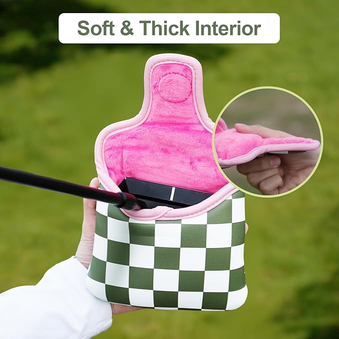 Craftsman Golf Club Cover Golf Head Cover for Driver Fairway Hybrid/Utility Woods Headcover Set Putter Head Cover for Mallet Blade DF3