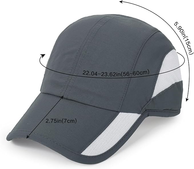 HH HOFNEN Quick Dry Baseball Cap Unstructured Running Cap Water-Resistant UPF 50+ Mesh Golf Sun Hats for Men Women