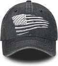 Embroidered Baseball Cap for Women Men Vintage Adjustable Washed Distressed Denim Baseball Hat