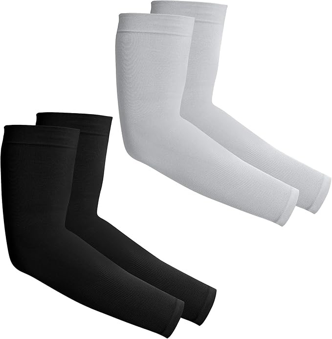 Tough Outdoors UV Arm Sleeves for Men Women - Sun Protection Sleeves - Compression Golf Baseball Cooling Tattoo Arm Sleeve