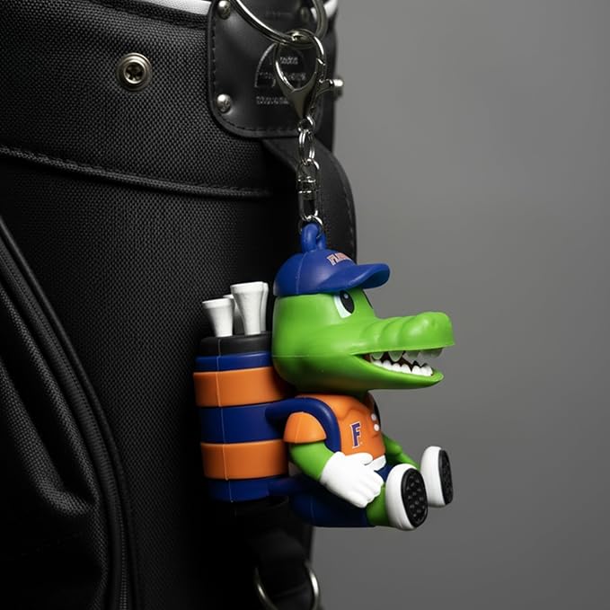 NCAA Mascot Golf Tee Holders, Includes 8 Golf Tees, Fun Golf Accessory, Stylish Golf Bag Add-On, Unique Golf Gift for Men & Women