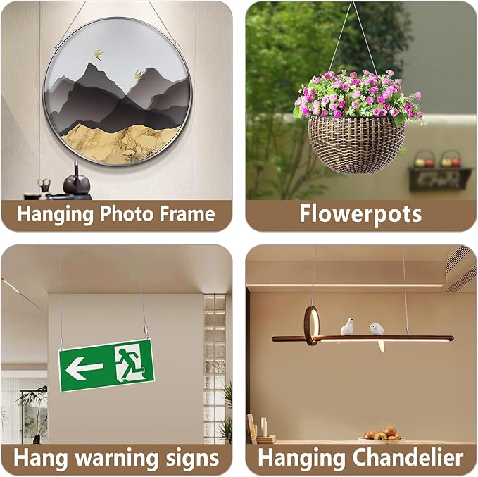 12PCS Picture Hanging Wire Kit for Mirrors, Light Lamp, Billboards, Basket - Image 7