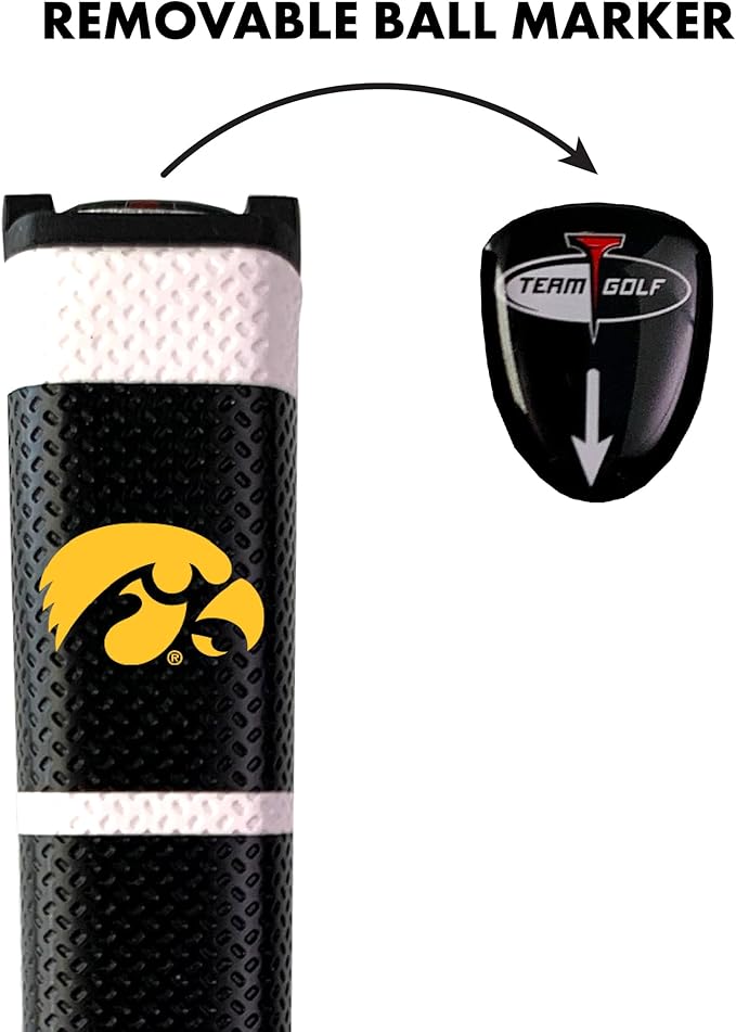 Team Golf NCAA Golf Putter Grip with Removable Gel Top Ball Marker, Durable Wide Grip & Easy to Control