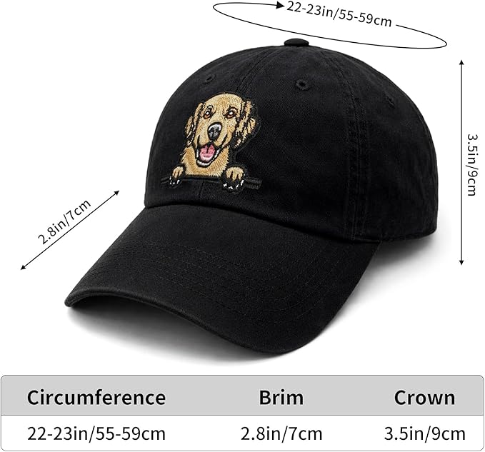 Pet Dog Lover Gifts,Embroidered Dog Baseball Hats for Men Women Dad Mom