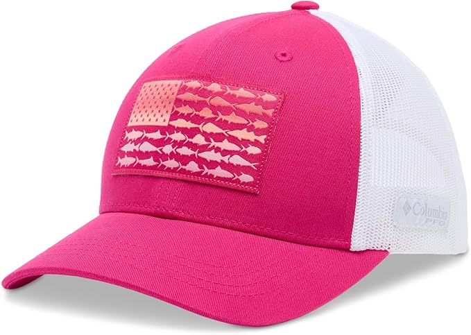Columbia Womens PFG Fish Flag Snap Back