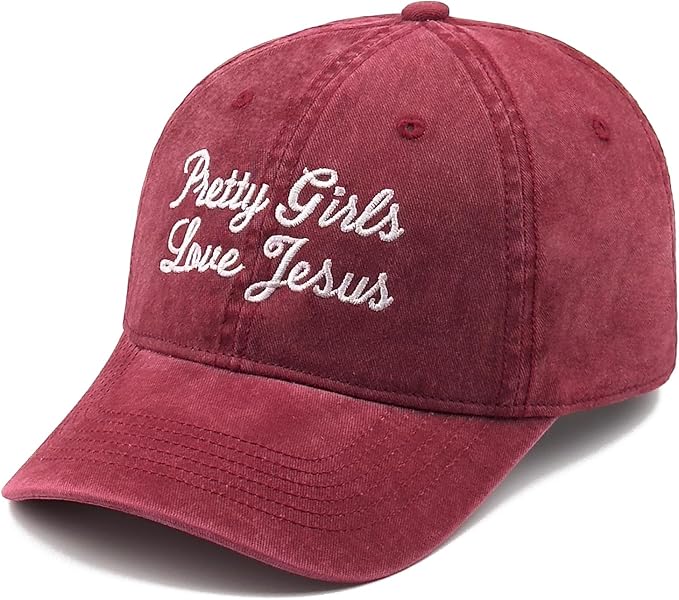 Faith Christian Patriotic Embroidered Baseball Cap, Vintage Cotton Dad Hat for Men Women, Birthday