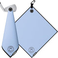 Ghost Golf Magnetic Towel (Greenside) - Premium Ultra-Absorbent Microfiber Golf Towel with Magnet for Golf Carts or Clubs - 18" x 18" Golfing Gear - Waffle Weave Pattern (Carolina Blue)
