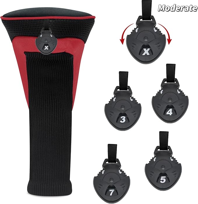 Wood Headcover Golf Club Covers Driver Headcovers Nylon Head Covers Designed to Fit All Woods - 3/4/5/6 Pack/Set Golf Accessories Suitable for Men and Women