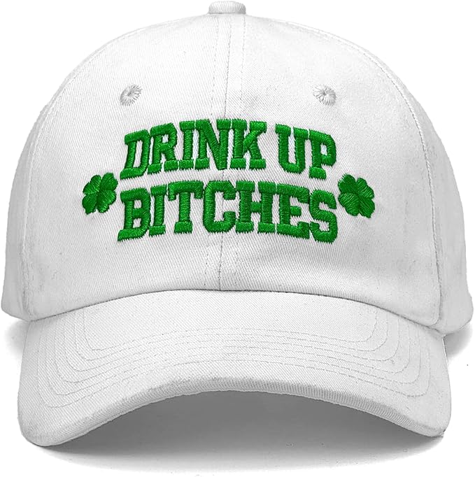 St Patricks Day hat Green Baseball Cap Shamrock Embroidered for man Women Funny