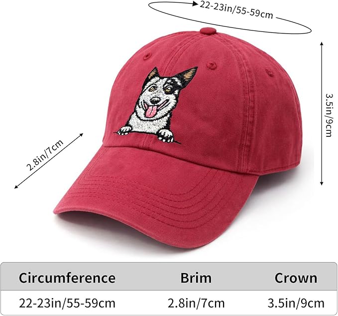 Pet Dog Lover Gifts,Embroidered Dog Baseball Hats for Men Women Dad Mom