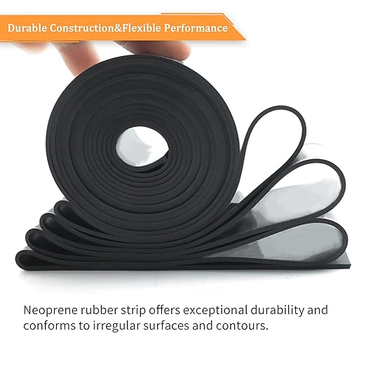 DOBTIM Solid Neoprene Rubber Strips 1/8" Thick X 4" Wide X 5' Long, Rubber - Image 4
