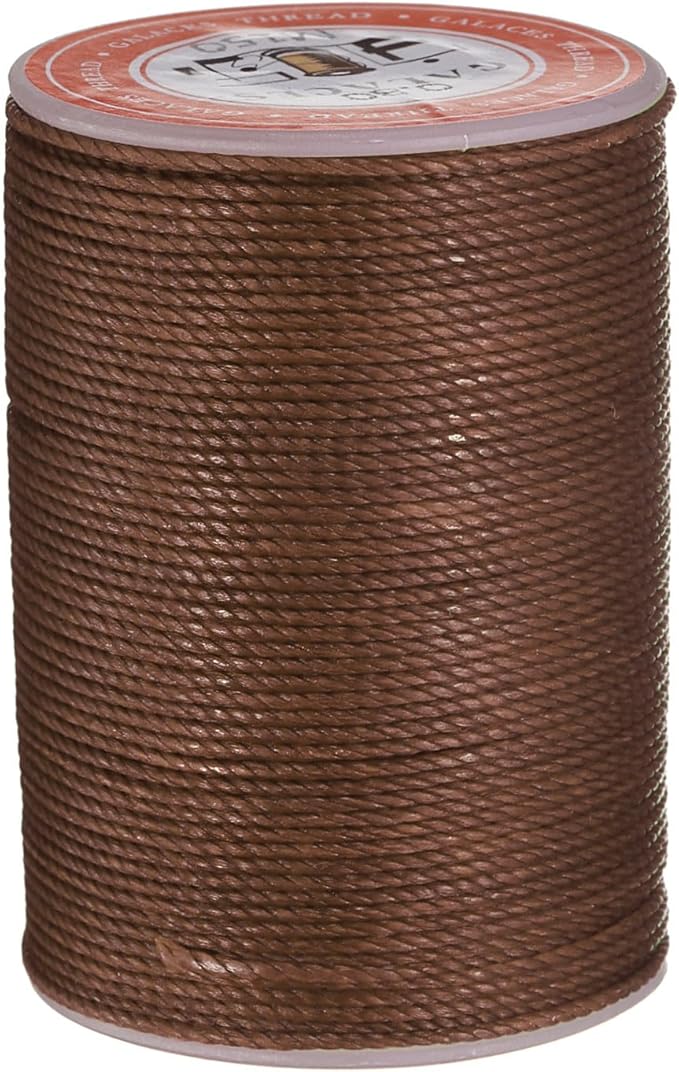 uxcell Round Leather Sewing Waxed Thread, 55m / 60 Yards Wax Polyester String by uxcell