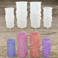 Flower Pillar Candle Molds 4pcs Rose Lily of The Valley Cylinder Silicone Molds by PRETTYLIFE