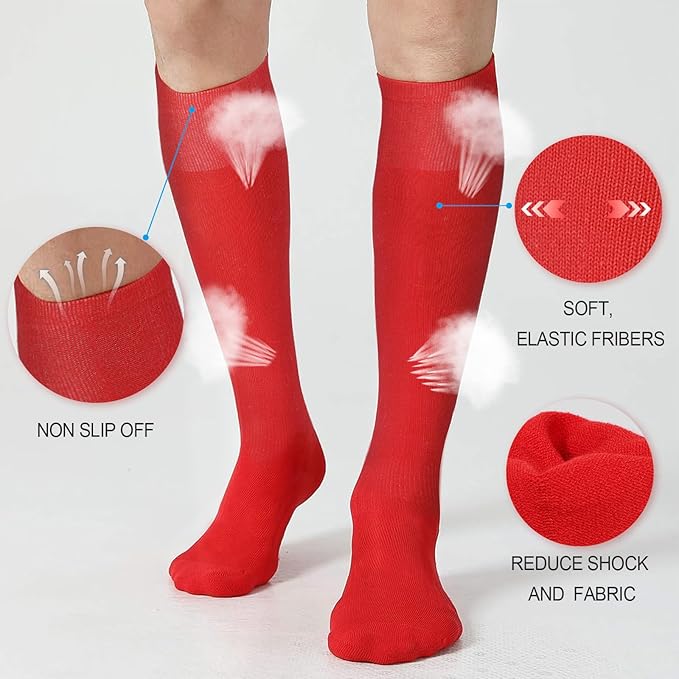 XZQTIVE Baseball Softball Socks and Baseball Softball Belt Combo Set Knee-High Soccer Socks for Kids Youth Adult