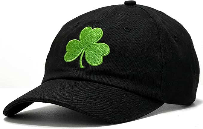 St Patricks Day hat Green Baseball Cap Shamrock Embroidered for man Women Funny