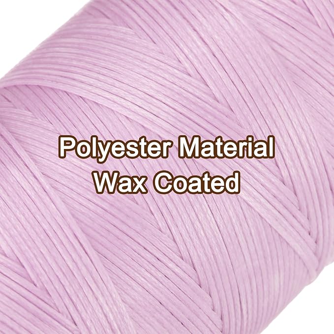 uxcell 150D 0.8mm Flat Waxed Thread 284 Yards Polyester Leather Sewing Waxed - Image 4
