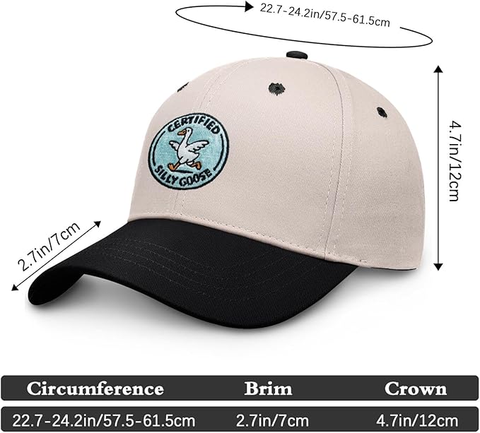 Silly Goose Baseball Cap, Funny Embroidered Hat for Men Women, Trendy Gift Vintage Trucker Hats,Snapback Caps Dad