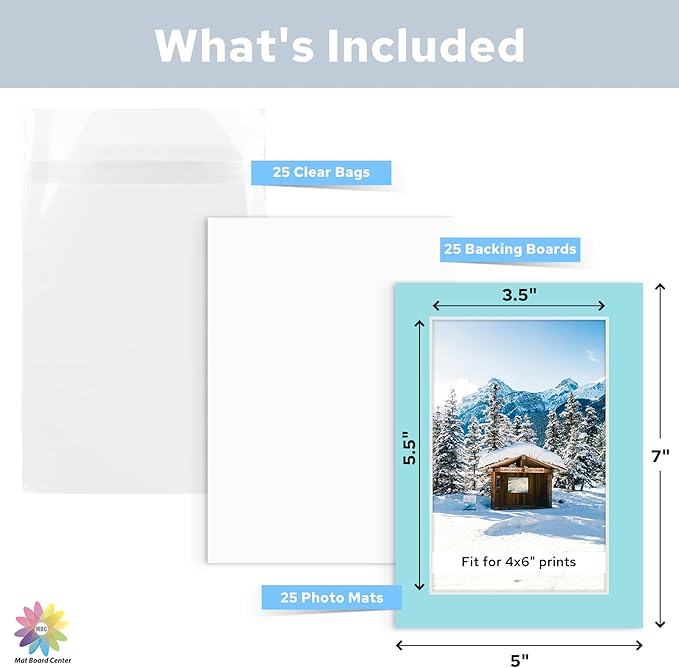 Mat Board Center, 5x7 for 4x6 Mix Color Mat Kit - Image 2