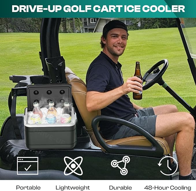 DRIVE UP Club Car Precedent Cooler, Club Car Cooler with Mounting Bracket Kit Caddy for Club Car Precedent and Club Car Tempo and Onward OEM 102588101 103886801