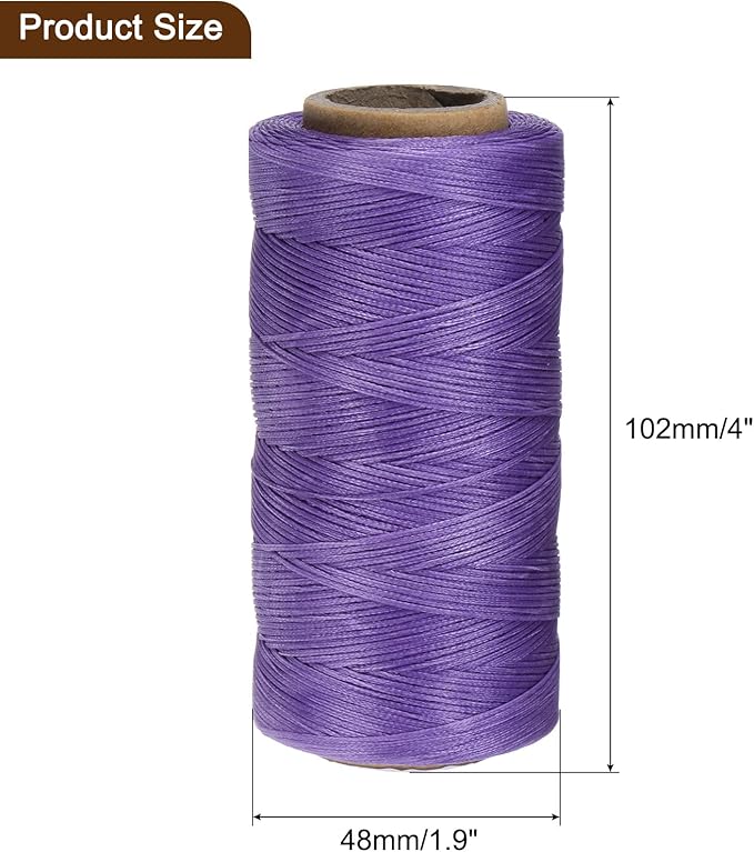 uxcell Leather Sewing Waxed Thread, 284 Yards / 260m 0.8mm 150D Flat Polyester - Image 6