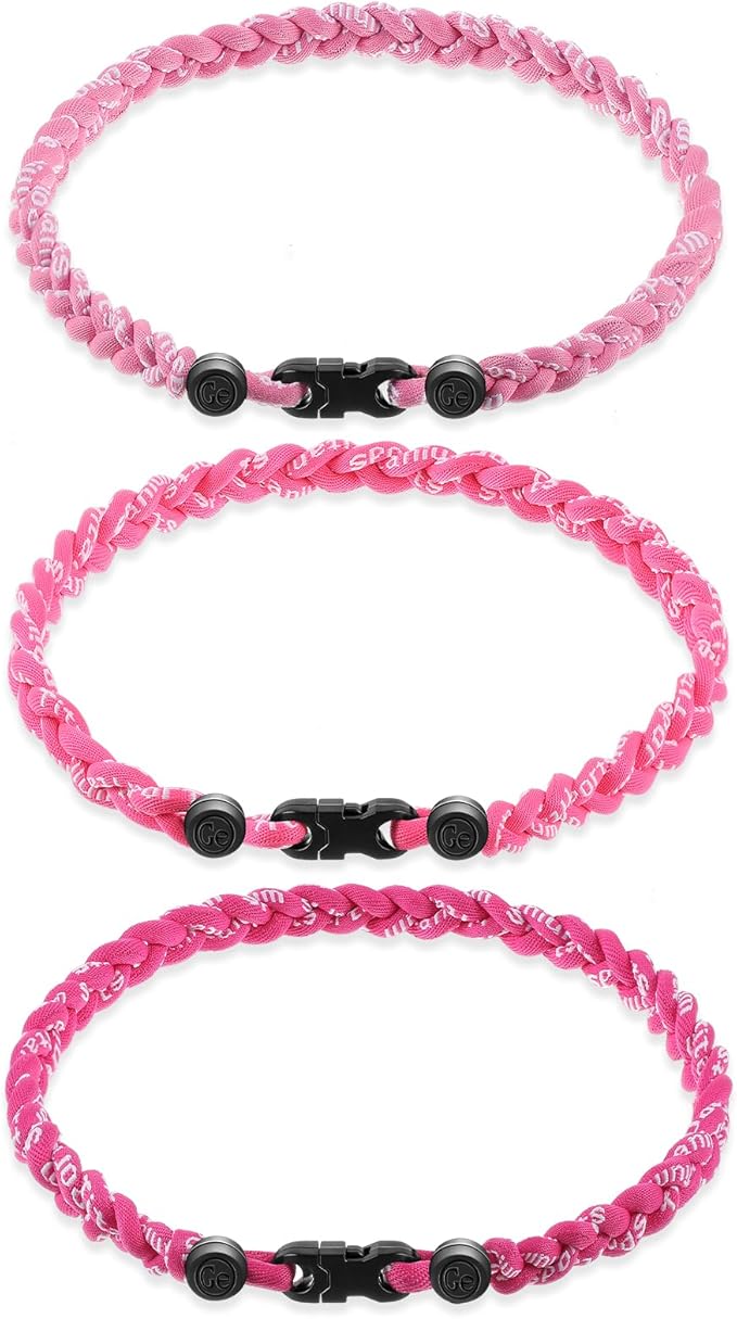 Junkin Baseball Necklaces Three Braided Rope Titanium Necklace for Fans Team Gifts Boys Men Player Softball Sports