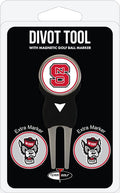 Team Golf NCAA Unisex-Adult Team Golf NCAA Divot Tool with 3 Golf Ball Markers Pack, Markers are Removable Magnetic Double-Sided Enamel