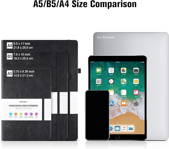 College Ruled Notebook, Large B5 Lined Journal Notebook, 314 Numbered Pages - Image 5