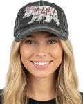 Funky Junque Distressed Vintage Baseball Cap - Embroidered Patch Women's Hat - Holiday, Lifestyle & Patriotic Designs