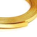 Fashewelry 32.8Ft 5mm Aluminum Flat Wire Gold Bendable Metal Craft Wire Strip by FASHEWELRY