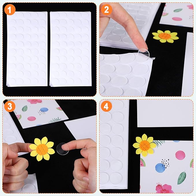 Zonon 500 Pcs Double Sided Adhesive Dots Clear Glue Point Tape Stickers Balloon - Image 3