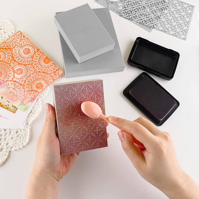 BAOFALI 8 Pcs Stamping Foam Grey Moldable Foam Stamps Plastic Dry Foam Stamp - Image 9
