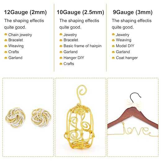 BENECREAT 20 Gauge 770FT Aluminum Wire Anodized Jewelry Craft Making Beading - Image 3