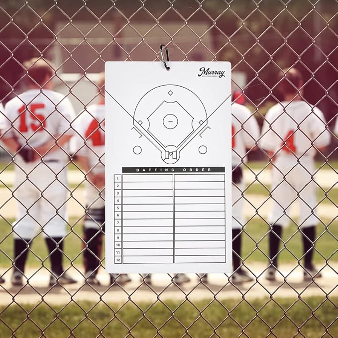 Murray Sporting Goods Dry Erase Coaches Clipboard | Double-Sided Dry Erase White Board