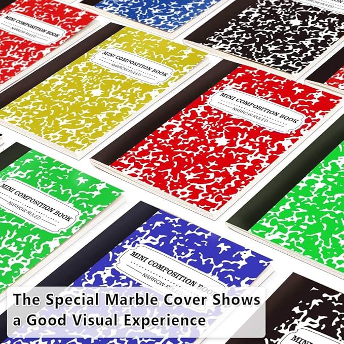 Composition Notebook, Mini Sized 30 Pack 5 Colors Narrow Ruled Mini Composition - Image 4