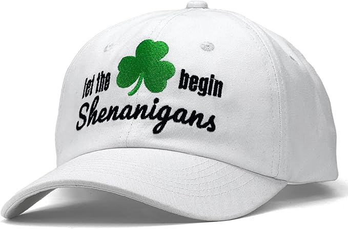 St Patricks Day hat Green Baseball Cap Shamrock Embroidered for man Women Funny