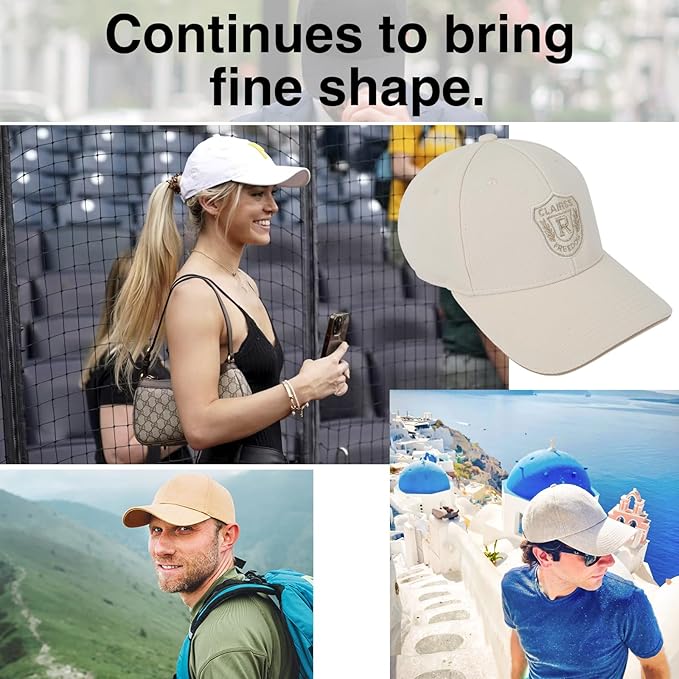 Hat Shaper Insert - Unique Cave Design - EVA & Polyester Fabric - Reshaper for Baseball & Sun Hats - Black