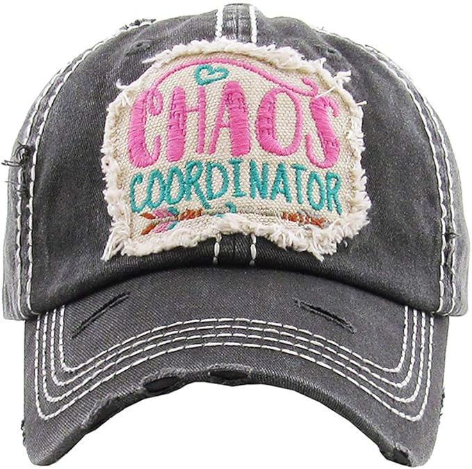 Funky Junque Distressed Vintage Baseball Cap - Embroidered Patch Women's Hat - Holiday, Lifestyle & Patriotic Designs