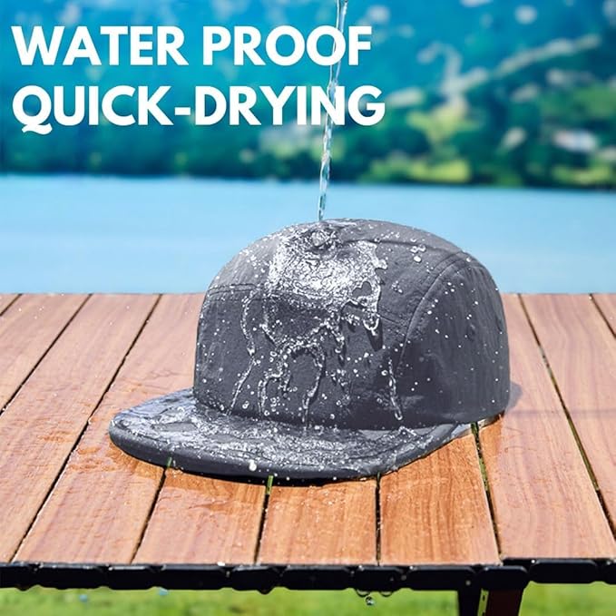 5 Panel Running Hat Waterproof Nylon Sun Hat Quick Dry Plain Baseball Cap for Men Women